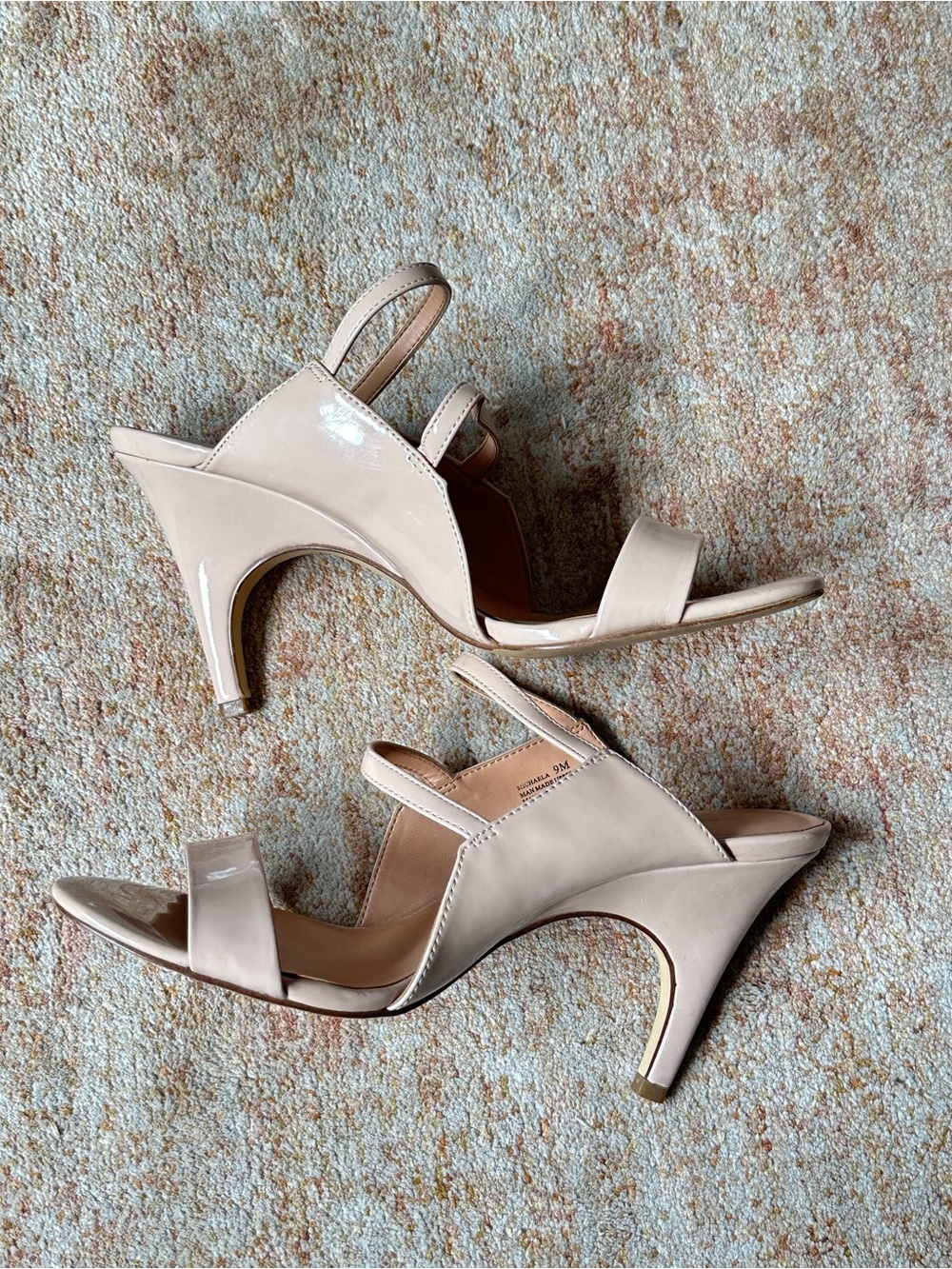Nude Halston Heritage Michaela Patent Leather Heel, Size 9